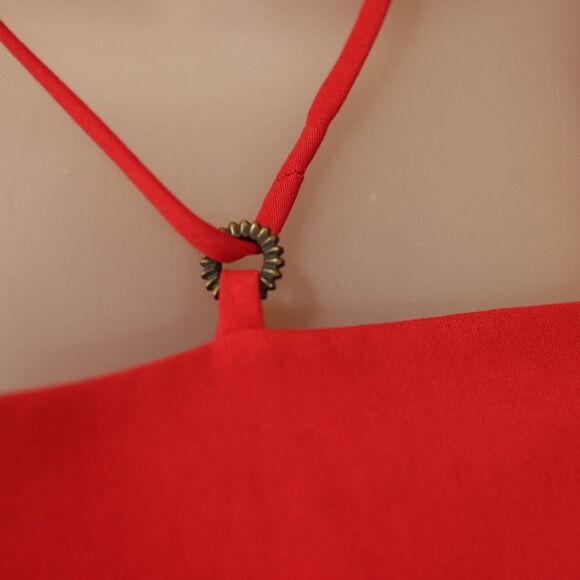 Andrea Polizzi Rex Lester Red Sheath Mini Dress Halter Strappy 90s 10 - Picture 15 of 15